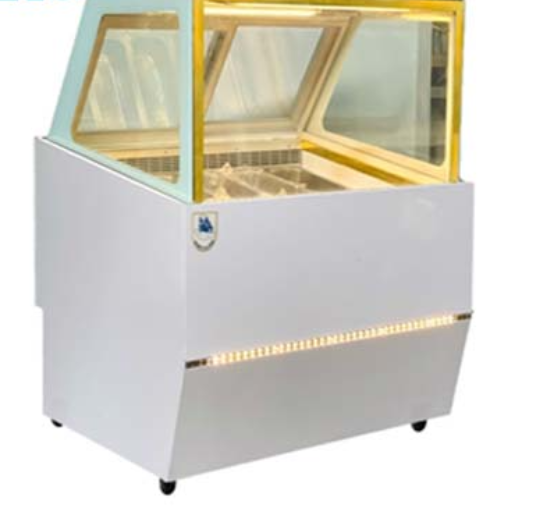 TỦ ĐÔNG TRƯNG BÀY KEM  08 KHAY KÍNH VUÔNG BL-0.8V