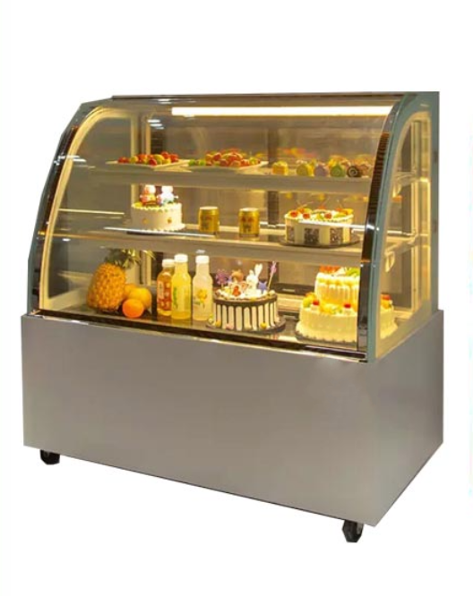Tủ trưng bày bánh kem kính cong 90cm