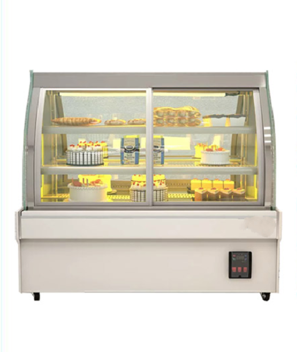 Tủ trưng bày bánh kem kính cong 1m5