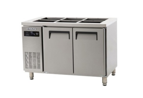 Bàn salad 2 cánh inox Unique UDS-12RBDE-2D