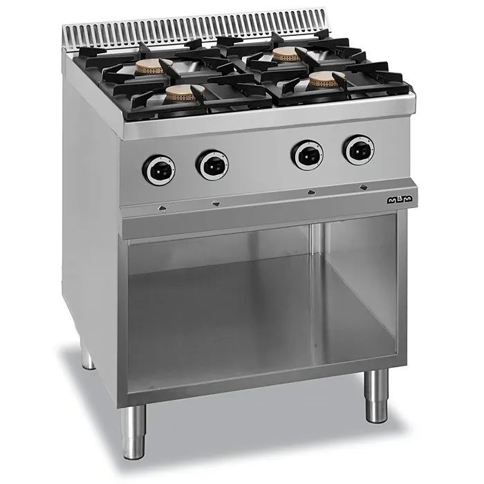 BẾP ÂU 4 HỌNG DÙNG GAS CÓ CHÂN MBM MODEL MG7G477XL