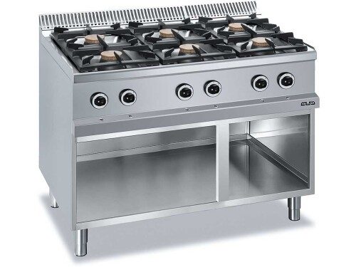 BẾP ÂU 6 HỌNG DÙNG GAS CÓ CHÂN MBM MODEL MG7G677XL