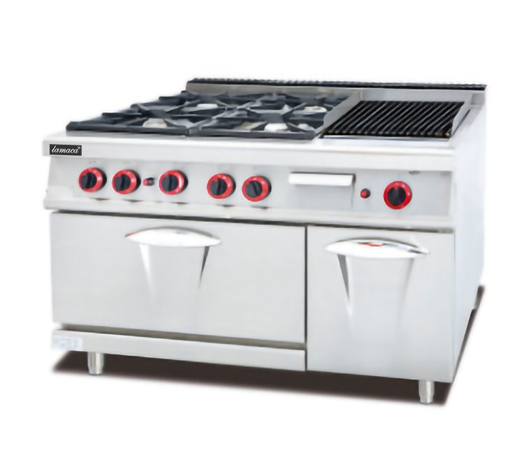 Bếp Âu 4 họng kèm bếp nướng GH-799