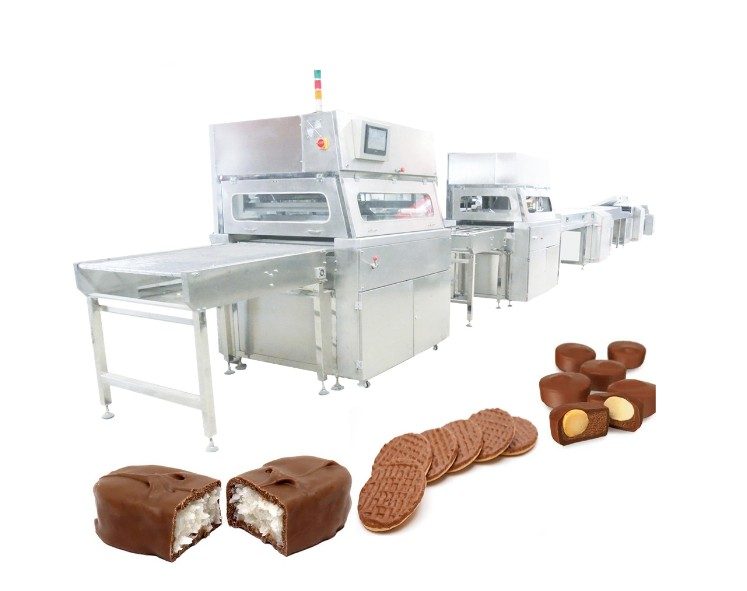 Máy phủ sô-cô-la cho bánh quy