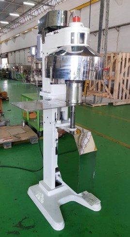 Máy ghép mí đồ hộp bán tự động
