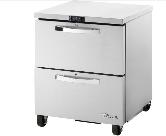 Bàn đông 2 ngăn kéo TRUE TUC-27F-D-2-HC~SPEC3