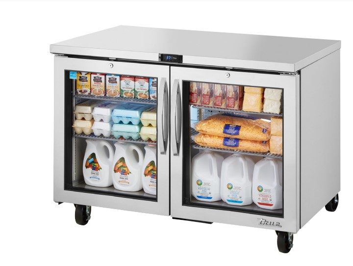 Bàn mát 2 cánh kính TRUE TUC-48G-HC~SPEC3