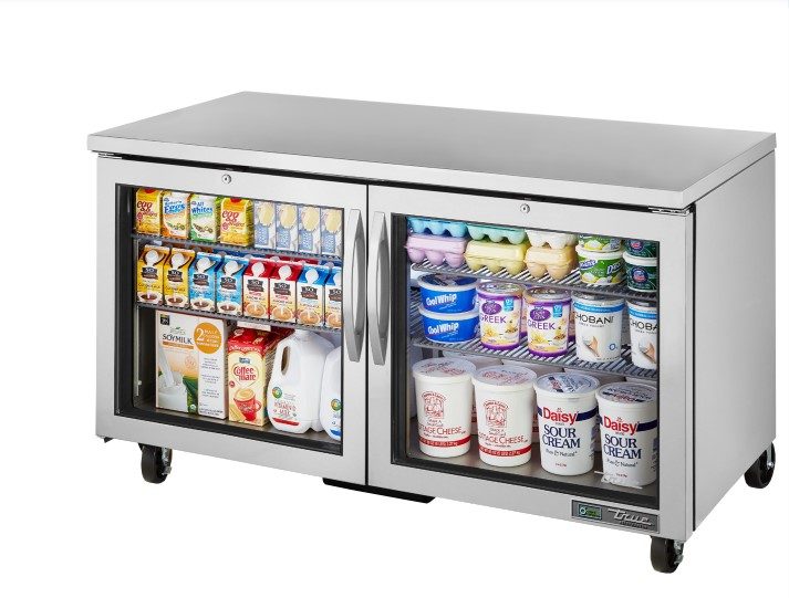 Bàn mát 2 cánh kính TRUE TUC-60G-HC~FGD01