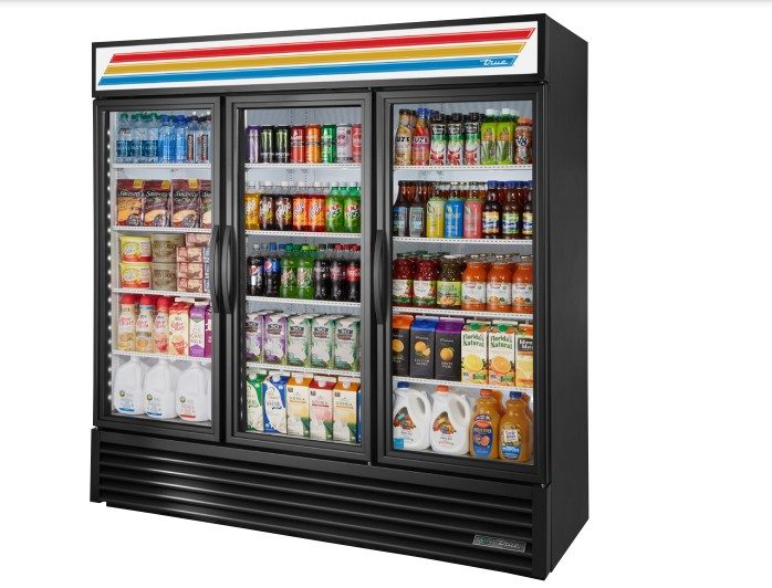 Tủ lạnh cửa xoay 3 cánh kính TRUE GDM-72-HC~TSL01