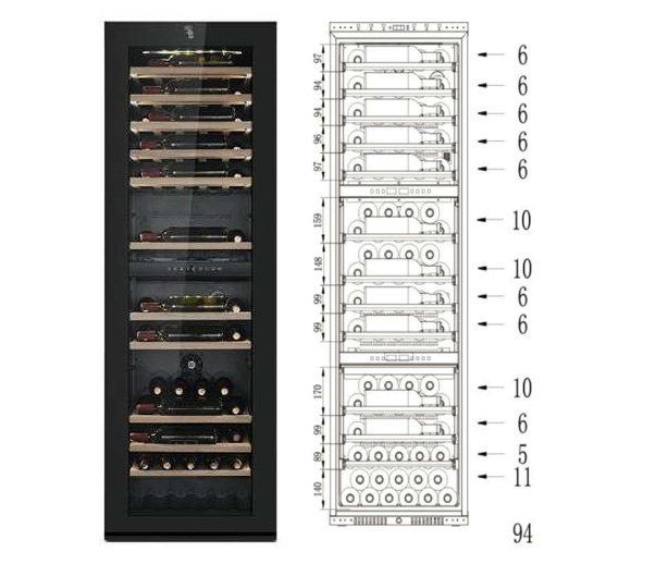 Tủ bảo quản rượu vang Kolner BI-323T