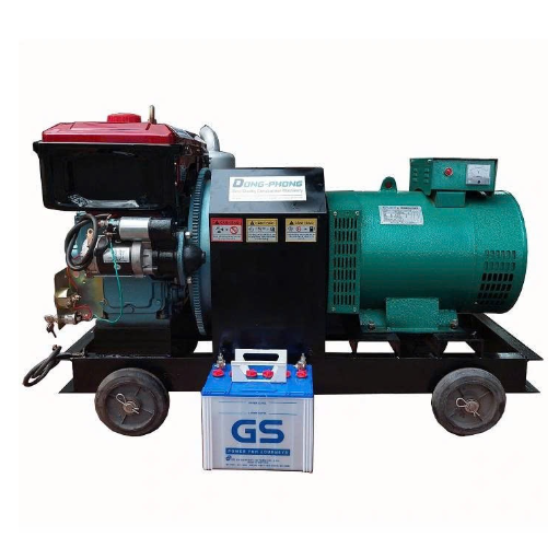 Máy Phát Điện Đầu Nổ Hoàng Anh 24HP 15KW (D24 Mát Gió, Đề)
