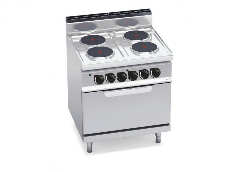 Bếp điện 4 mặt tròn với lò nướng điện 2/1 E7P4+FE