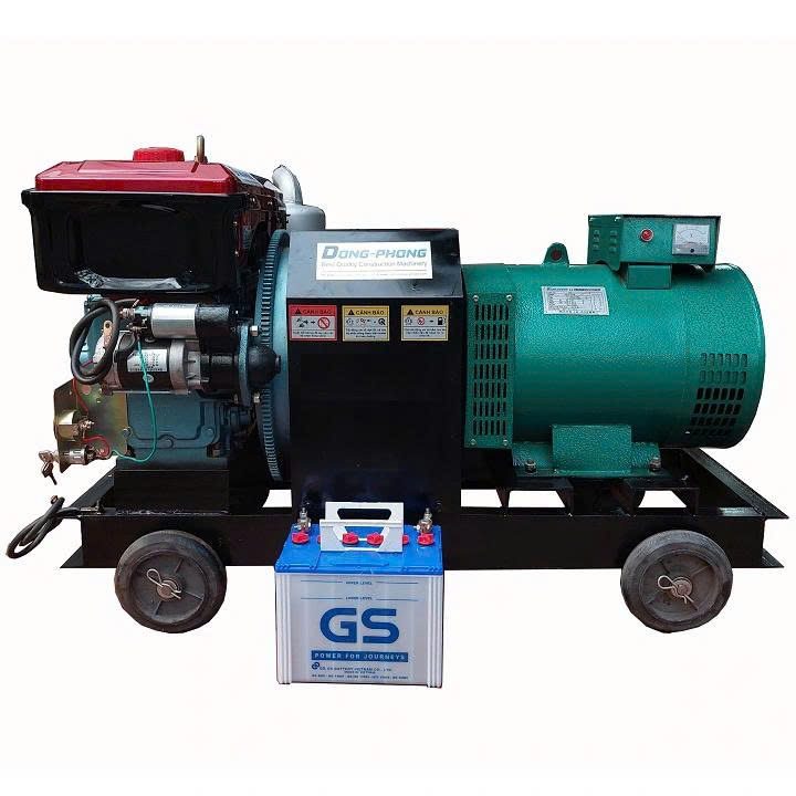 Máy Phát Điện Đầu Nổ 15Kw Đông Phong 24Hp (D24 Mát Gió, Đề)