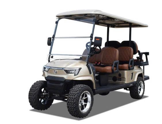 Xe golf đa dụng 6 chỗ ngồi E4C màu vàng