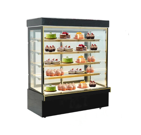 Tủ bánh kem 5 tầng 1m5 kính vuông K750-B