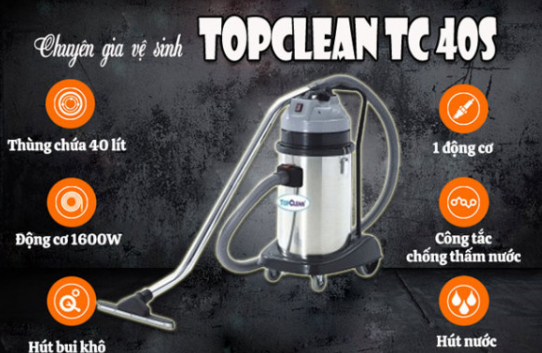 Máy hút bụi, hút nước TopClean TC40S